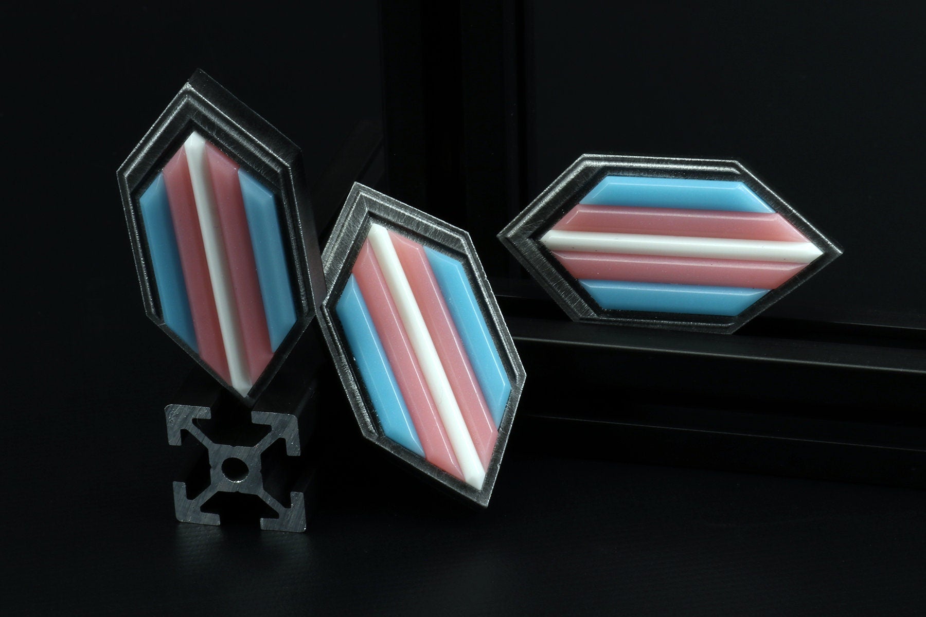 Trans Pride Shield Pin - Transgender Pride, MTF Pin, FTM Pin, ENBY Pin - Protect Trans Kids